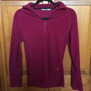 Maroon sweatshirt quarter zip